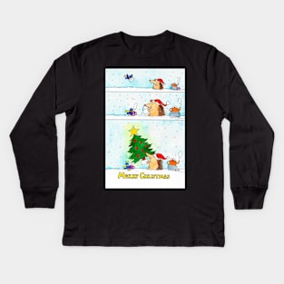 Christmas Letter Kids Long Sleeve T-Shirt